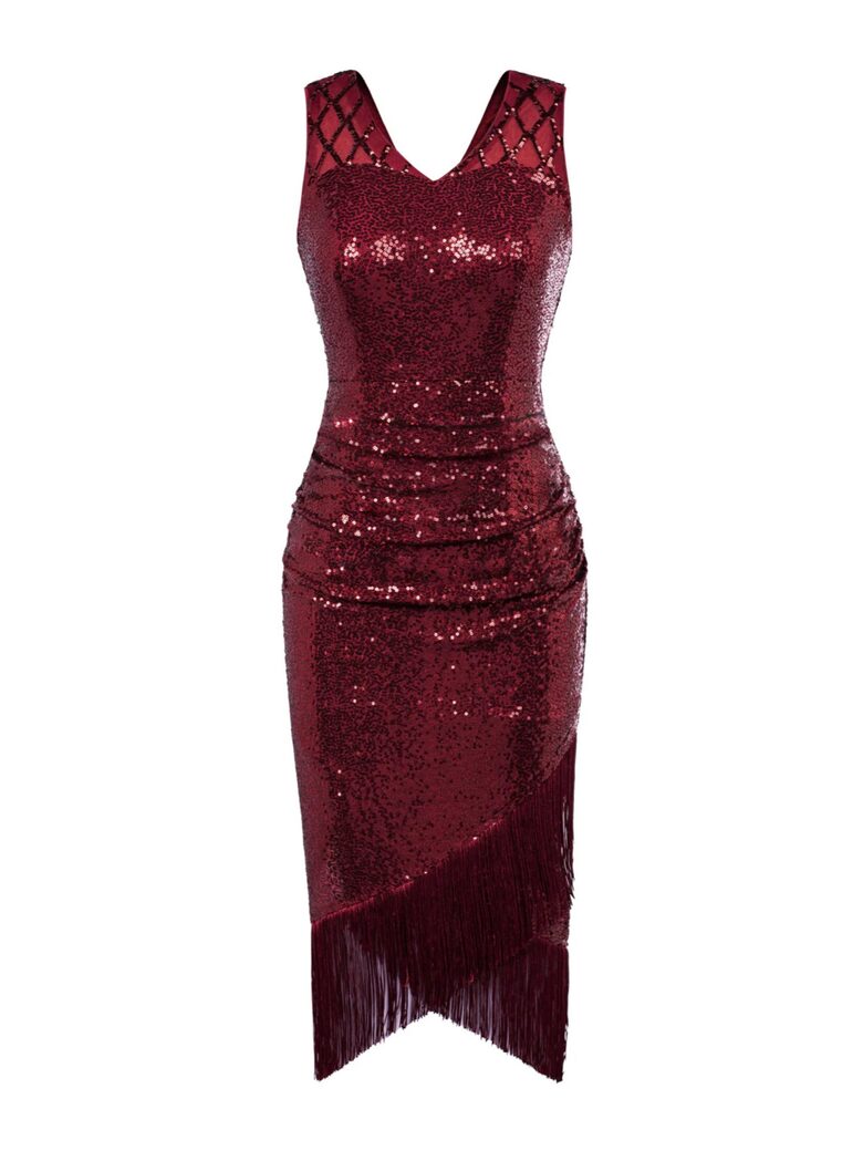 Great Gatsby stiilis Flapper-kleit / narmaskleit / litterkleit