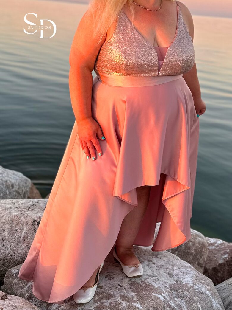 Glamuurne high-low litterkleit