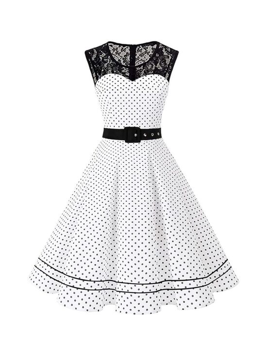 Mummuline 1950ndate Rockabilly stiilis kleit